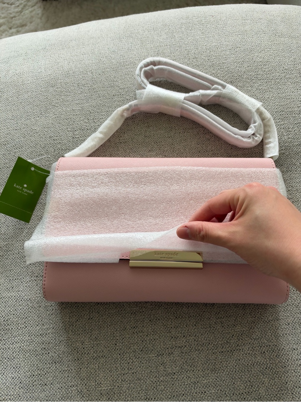 kate spade Pink Leather Top-Handle Satchel with Gold Hardware